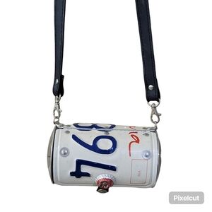 Vintage Little Earth California License Plate Cross Body Purse